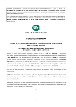 DOCUMENTO DI OFFERTA