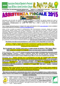 Informiamo tutti gli Iscritti che UNISIN, allo scopo di