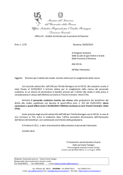 diritto allo studio - scioglimento riserva