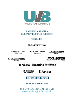21-22-23 marzo 2015 - Unione Veneta Bonifiche