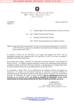 AOODRTO Firenze, 24/03/2015 Ufficio VI Ai Dirigenti degli Uffici