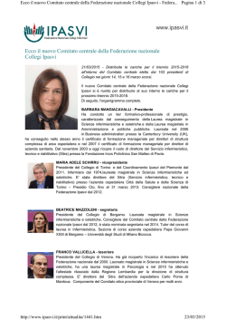 Ecco il nuovo Comitato centrale della Federazione nazionale