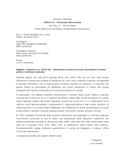 Direzione Generale Ufficio VI &ndash; Personale della Scuola Via Pola, 11