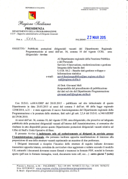 Dipartimento della Programmazione - Rud