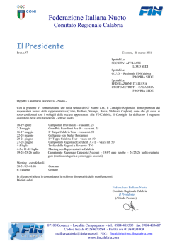 calendario estivo nuoto