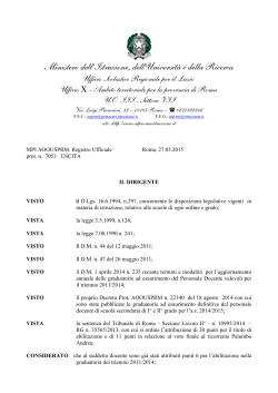Decreto AOOUSPRM Prot. n. 7053 del 27 03 2015