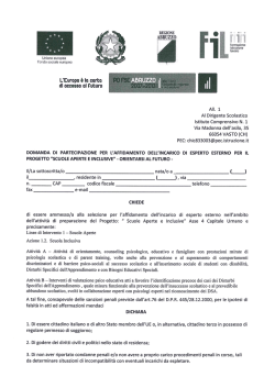 Domanda di partecipazione All 1 (Psicologo)