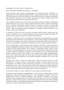 Relazione - Ordine dei Giornalisti del Veneto