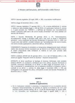 Il Ministro dell`Istruzione/ dellVniversit&agrave; e della