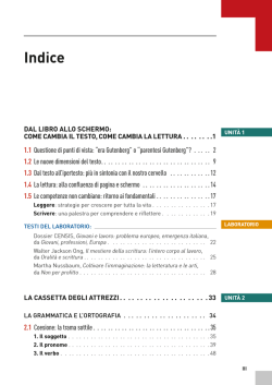 Indice - Il mestiere di scrivere