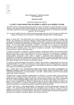 il comunicato stampa