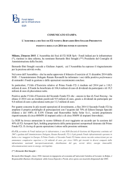 il comunicato stampa