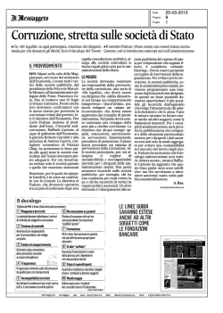 Corruzione, stretta sulle società di Stato