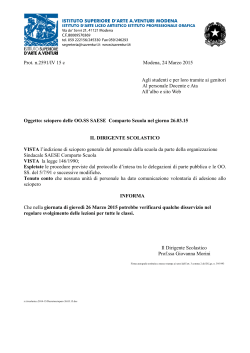 Prot. n.2591/IV 15 c Modena, 24 Marzo 2015 Agli studenti e per loro