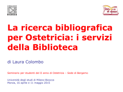 I servizi della Biblioteca - Biblioteca di Ateneo