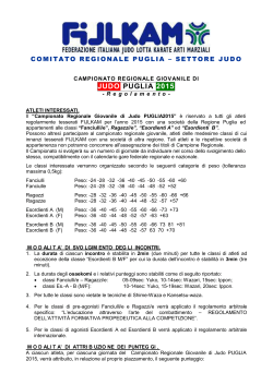 Regolamento Campionato Regionale – 23 Marzo 2015