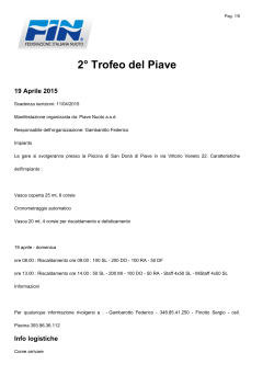 2° Trofeo del Piave - Federazione Italiana Nuoto