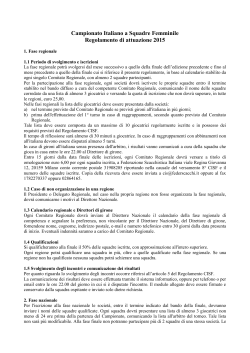 Regolamento Attuativo 2015 - Federazione Scacchistica Italiana