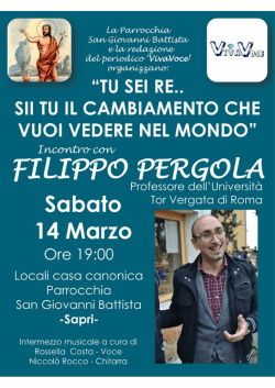 incontro con filippo pergola - Parrocchia San Giovanni Battista