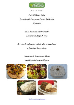 menu pasqua 2015 - La Palermo Vegetariana