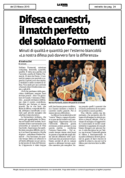 Difesa e canestri, il match perfetto del soldato