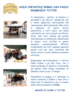 Locandina di ringraziamento.