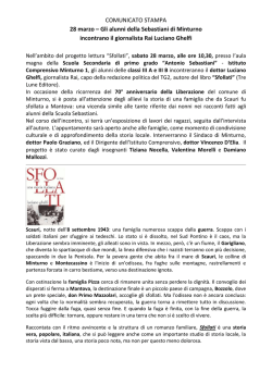 Incontro con l`autore. - Istituto Comprensivo Minturno 1