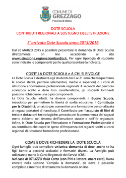 Dote Scuola 2015/2016