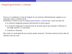 Integrali generalizzati o impropri