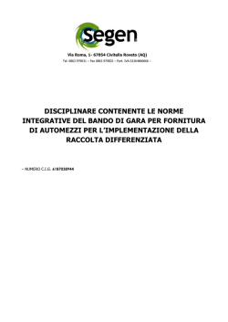 Disciplinare di Gara