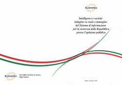 Intelligence e societ&agrave; - Sistema di informazione per la sicurezza