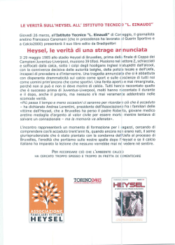 Heysel, le verit&agrave; di una strage annunciata