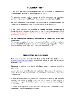Istruzioni - Universit&agrave; degli Studi di Parma