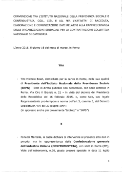 Convenzione INPS - CONFINDUSTRIA, CGIL