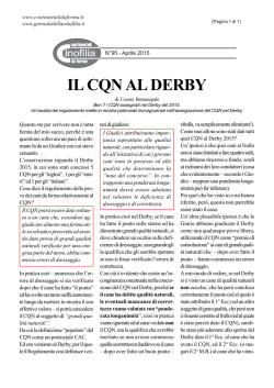 IL CQN AL DERBY di Cesare Bonasegale