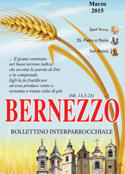 Marzo 2015 pdf - Parrocchia Bernezzo
