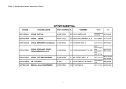 Istituti Magistrali - Ufficio X &ndash; Ambito Territoriale Provinciale di Roma