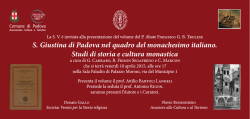 Depliant della presentazione - archivio storico di san pietro di perugia