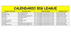 CALENDARIO BIG LEAGUE