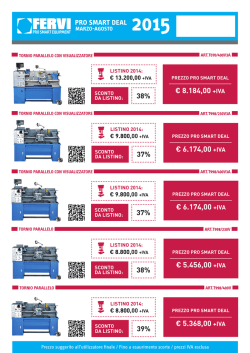 fervi promo macchine utensili