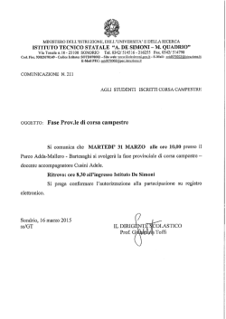 Fase provinciale di Corsa campestre - Istituto di Istruzione Superiore