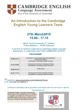 An Introduction to the Cambridge English Young