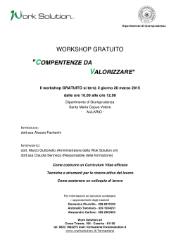 workshop .pdf - Dipartimento Giurisprudenza