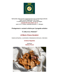 Incontro Zarabini - Arte e Psicologia
