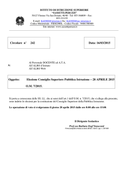 Elezione Consiglio Superiore Pubblica Istruzione - Sassetti