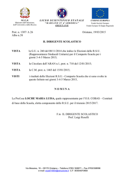 decreto nomina rappresentante rsu 2015