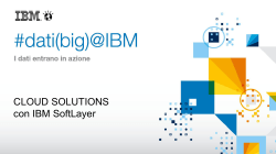 CLOUD SOLUTIONS con IBM SoftLayer