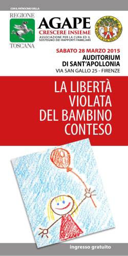 "La libertà violata del bambino conteso" - pdf (Firenze, 28