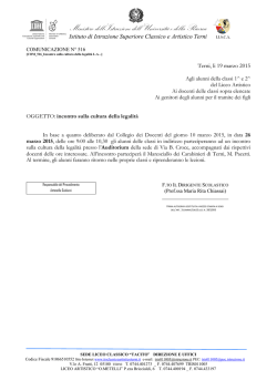 incontro sulla cultura della legalit&agrave;