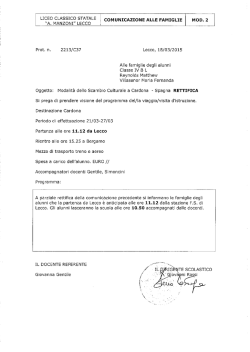 LICEO CLASSICO STATALE COMUNICAZIONE ALLE FAMIGLIE